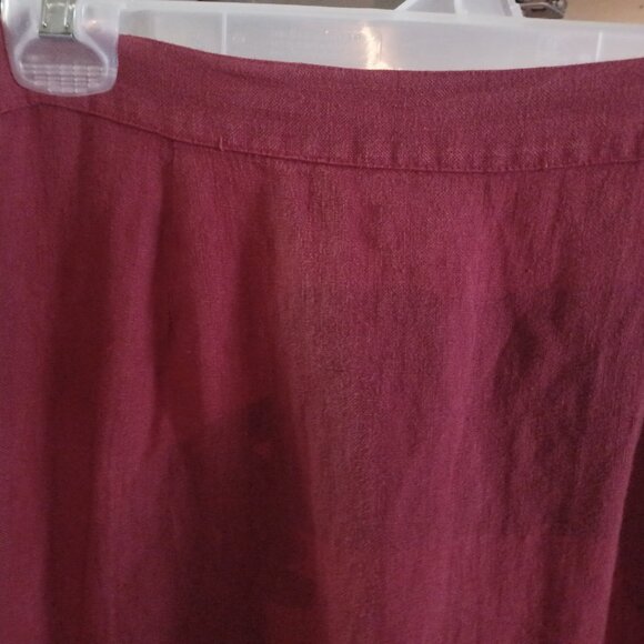 Kiko Women's 100% Linen Long Skirt M Rust - Picture 3 of 6